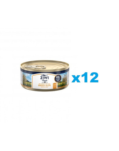 ZIWIPEAK Cat Pâtée pour chat au poulet 12 x 85g