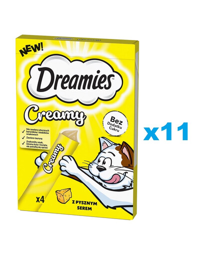 DREAMIES Creamy karma complémentaire avec du délicieux fromage pour chat 44x10 g
