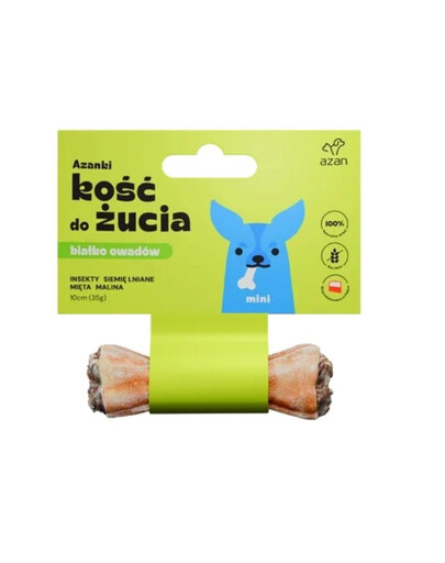 AZANKI Os avec insectes et menthe pour chien Mini 10cm