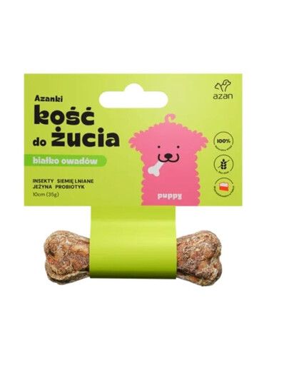 AZANKI Os avec insectes pour chiots Puppy 10cm