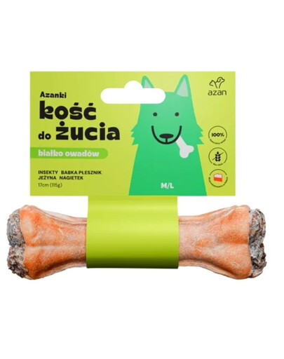 AZANKI os avec insectes et mûres pour chien M/L 17cm
