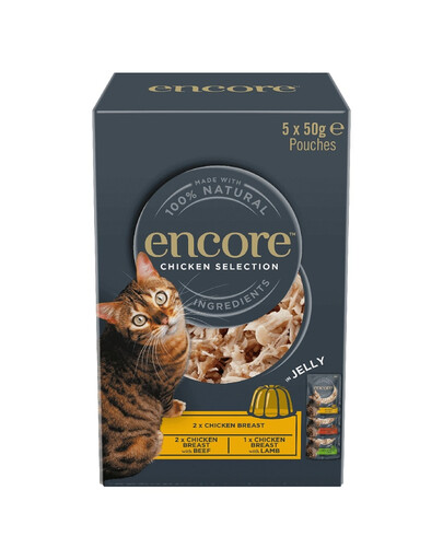 ENCORE Cat Multipak mélange de saveurs avec poulet en gelée pour chat 20x50g