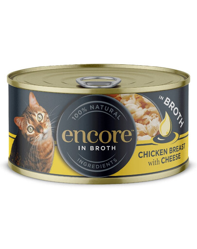 ENCORE Cat poulet au fromage dans un bouillon pour chat 16x70g