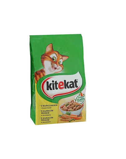 KITEKAT croquettes pour chats au poulet et aux légumes 300 g