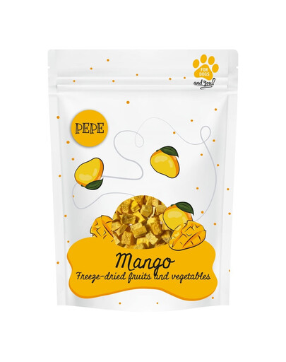 PAKA ZWIERZAKA PEPE Freeze-dried fruits lyophilisés La mangue pour votre chien 20 g