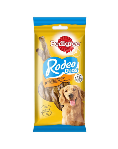 PEDIGREE Rodeo Duos 123g  friandise pour chiens adultes au poulet et au goût de bacon