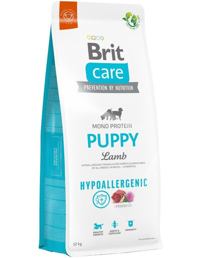 BRIT Care Hypoallergenic Puppy Lamb - Croquettes hypoallergéniques d'agneau et riz pour chiots - 12 kg
