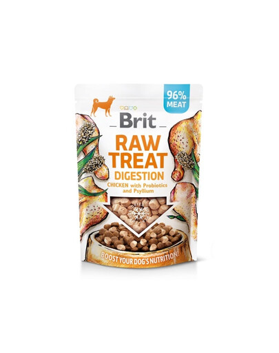 BRIT Raw Treat Freeze Dried Digestion 40 g friandise lyophilisée au poulet avec probiotiques pour chien