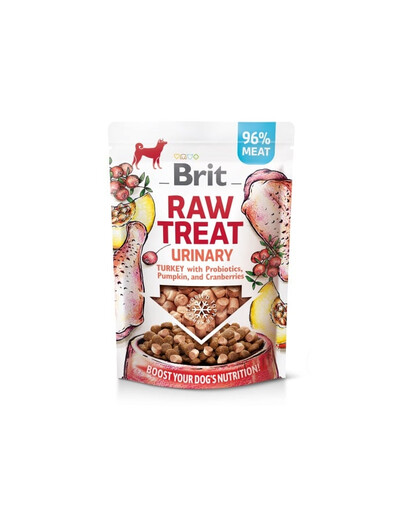 BRIT Raw Treat Freeze Dried Urinary 40 g Friandise lyophilisée Dinde avec probiotiques pour chien