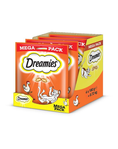 DREAMIES Mega Pack 4x180 g une friandise au délicieux poulet pour chat