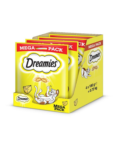 DREAMIES Mega Pack 4x180 g une friandise au délicieux fromage pour chat