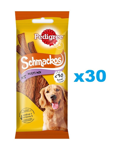 PEDIGREE Schmackos Multi Mix 30x36 g friandises pour chien en bandes avec du boeuf