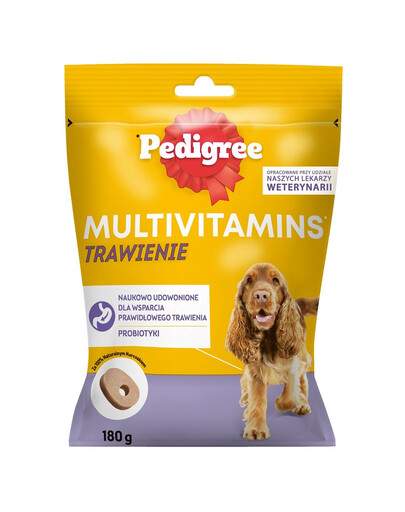 PEDIGREE Multivitamines Digestion aliment complémentaire pour chiens adultes au poulet 7 x 180 g