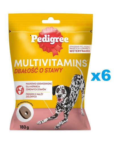 PEDIGREE Multivitamins joint care aliment complémentaire pour chiens adultes au poulet 6x180g