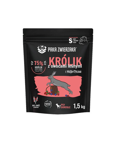 PAKA ZWIERZAKA Seventh Heaven Aliments secs Lapin aux fruits de la forêt S 1,5kg