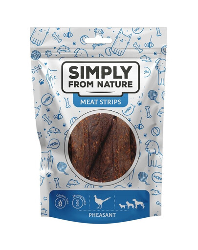 SIMPLY FROM NATURE Meat Strips - Bandes de viande de faisan pour chiens - 80 g
