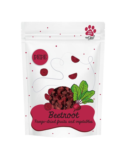 PAKA ZWIERZAKA PEPE Freeze-dried légumes lyophilisés betterave pour le chien 25 g
