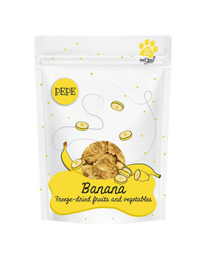 PAKA ZWIERZAKA PEPE Freeze-dried fruits lyophilisés banane pour le chien 30 g