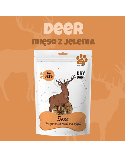 PAKA ZWIERZAKA PEPE Freeze-dried viande lyophilisée cerf 60g