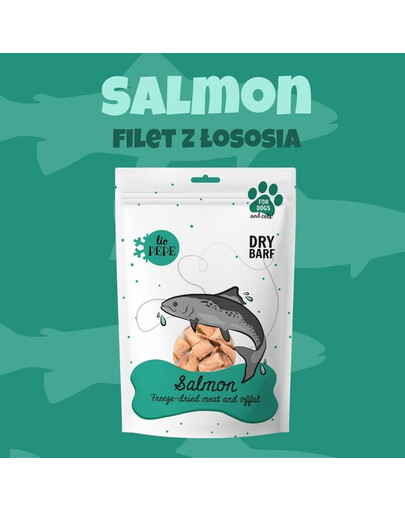 PAKA ZWIERZAKA PEPE Freeze-dried viande lyophilisée filet de saumon pour chiens 60g