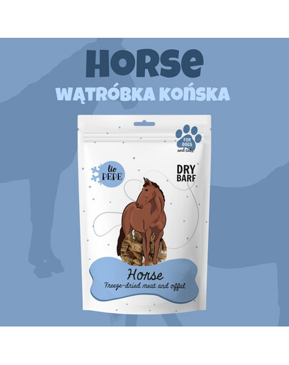 PAKA ZWIERZAKA PEPE Freeze-dried viande lyophilisée foie de cheval 60g