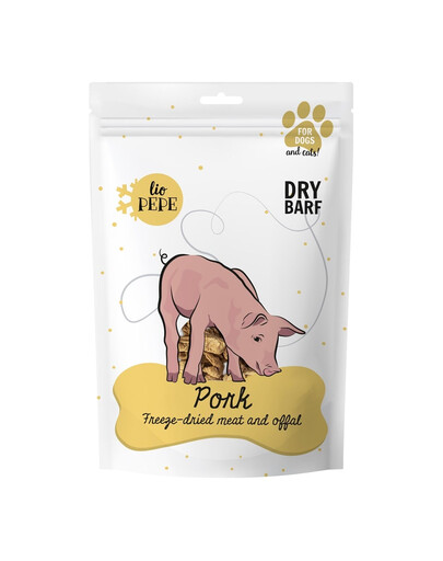 PAKA ZWIERZAKA PEPE Freeze-dried viande lyophilisée filet de porc XL 180g