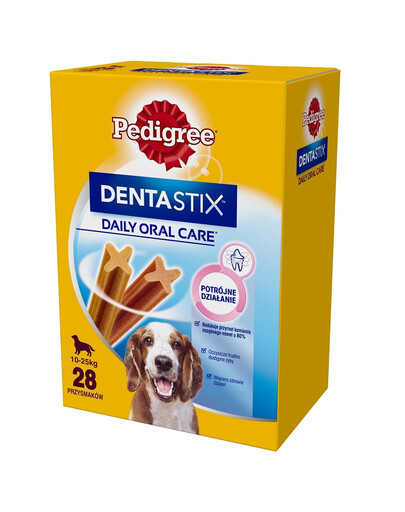 PEDIGREE Dentastix - Traitements dentaires pour chiens de races moyennes - 28 pièces - 4x180g