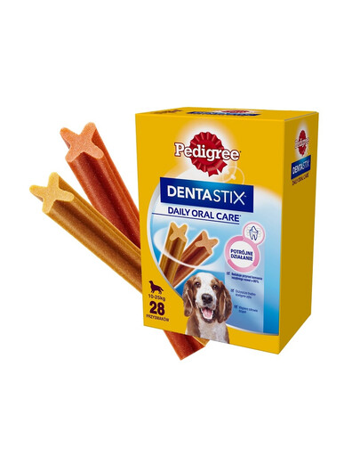 PEDIGREE Dentastix - Traitements dentaires pour chiens de races moyennes - 28 pièces - 4x180g