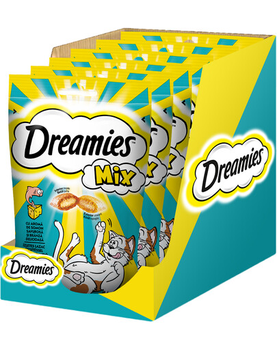 DREAMIES Mix 6x60 g friandise au fromage et au goût de saumon pour chat