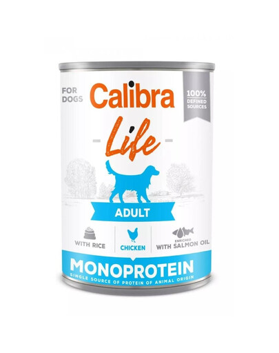 CALIBRA Dog Life Adult Chicken with Rice - Nourriture complète pour chiens adultes - 400 g