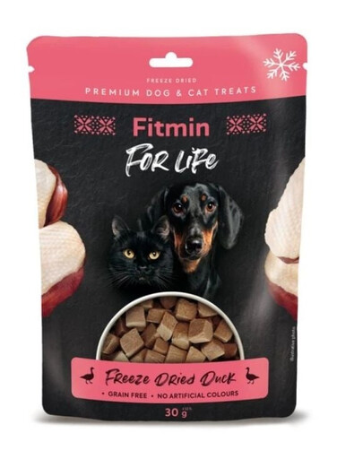 FITMIN For Life Freeze dried duck 30 g friandise lyophilisée à base de canard pour chiens et chats