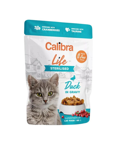 CALIBRA Cat Life Pouch Sterilised Duck in gravy - pour chats stérilisés - 85 g
