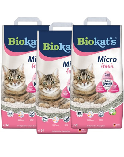 BIOKAT'S Micro Fresh 3x6 l petit gravier bentonite