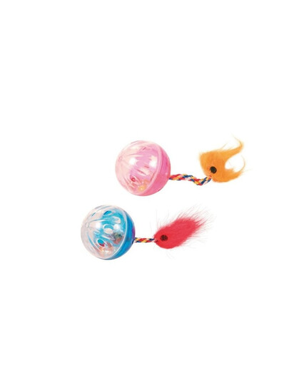 TRIXIE Set de balles à hochet avec queue 2 pièces