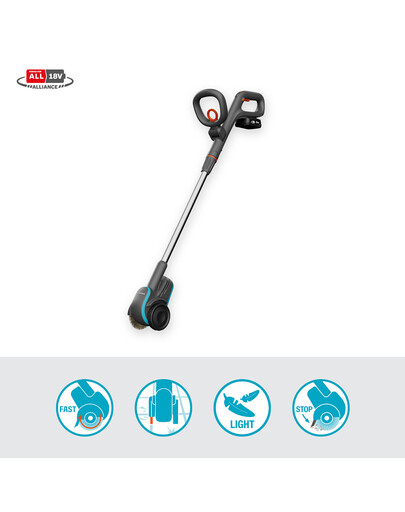 GARDENA Brosse à joints sans fil avec batterie 1800/18V P4A