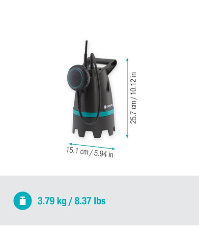 GARDENA Pompe submersible pour eaux usées 10500 BASIC