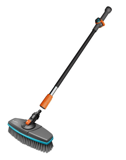 GARDENA Cleansystem brosse à récurer douce avec manche