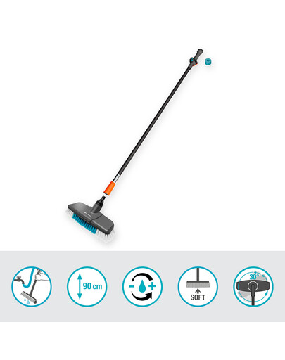 GARDENA Cleansystem brosse dure avec manche