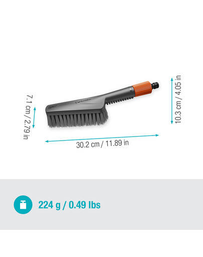 GARDENA Cleansystem brosse à main douce S avec recharges savonneuses
