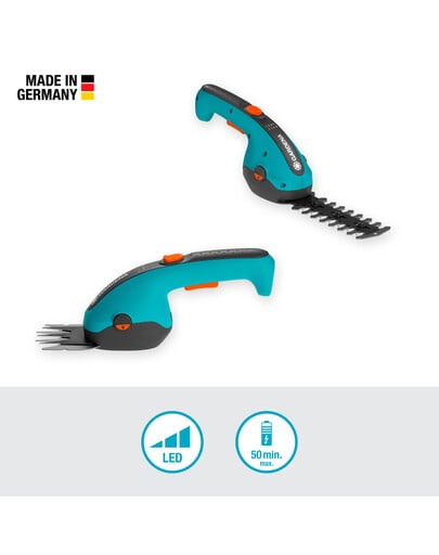GARDENA Cisailles sans fil pour tailler les bordures de pelouse et couper les arbustes ClassicCut Li