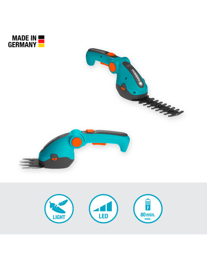 GARDENA Cisailles sans fil pour tailler les bordures de pelouse et couper les arbustes ComfortCut Li