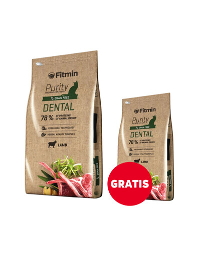FITMIN Cat Purity Dental 10 kg + 400 g GRATUIT