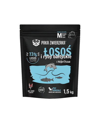 PAKA ZWIERZAKA 1,5kg - nourriture sèche au saumon et poissons de la mer Baltique