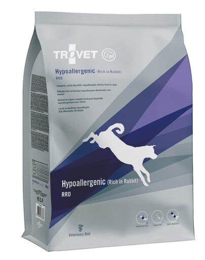 TROVET Hypoallergenic Rabbit RRD pour chiens 3 kg