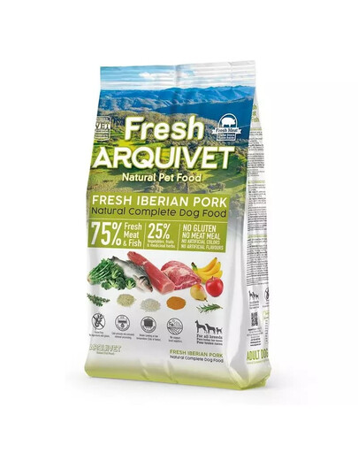 ARQUIVET Fresh Croquettes semi-humides pour chien porc ibérique et poisson océanique 2,5 kg