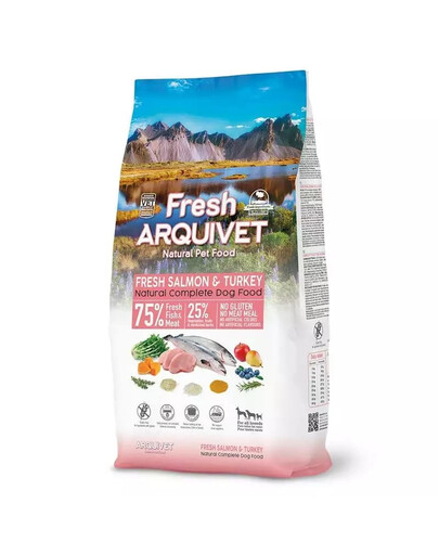 ARQUIVET Fresh Croquettes semi-humides pour chien saumon et dinde 10 kg