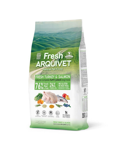 ARQUIVET Fresh Puppy Junior Nourriture semi-humide pour chiots Dinde et saumon 10 kg