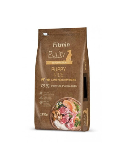 FITMIN Dog Purity rice puppy lamb & salmon 12 kg