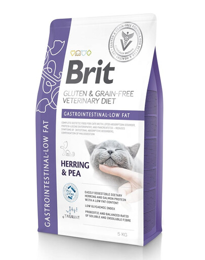BRIT Veterinary Diets Cat Gastrointestinal 5 kg contre les troubles du système digestif du chat