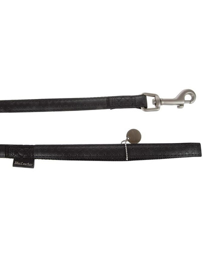 ZOLUX mac - laisse en cuir noire - 20 mm / 1.2 m
